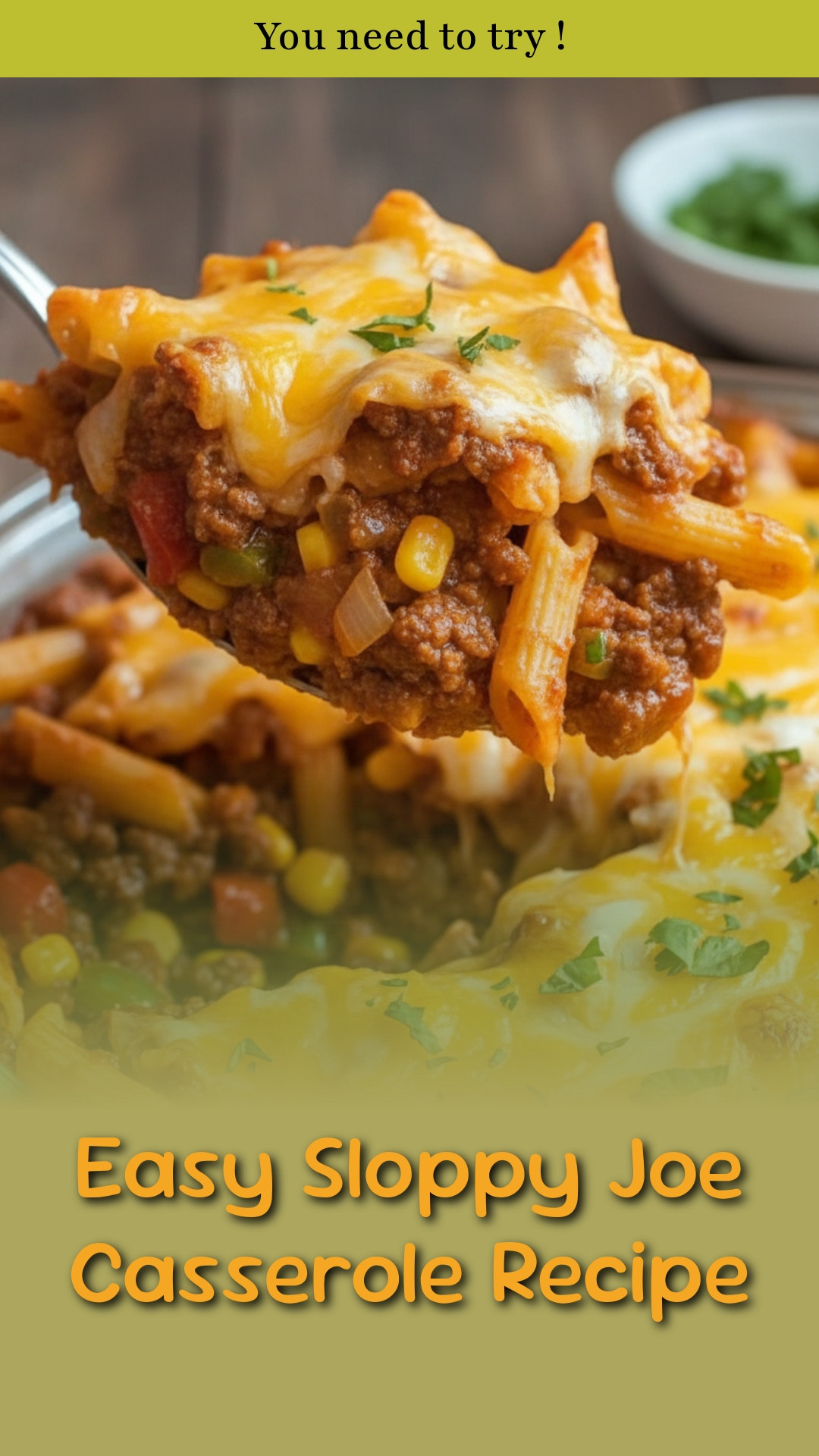 Easy Sloppy Joe Casserole Recipe