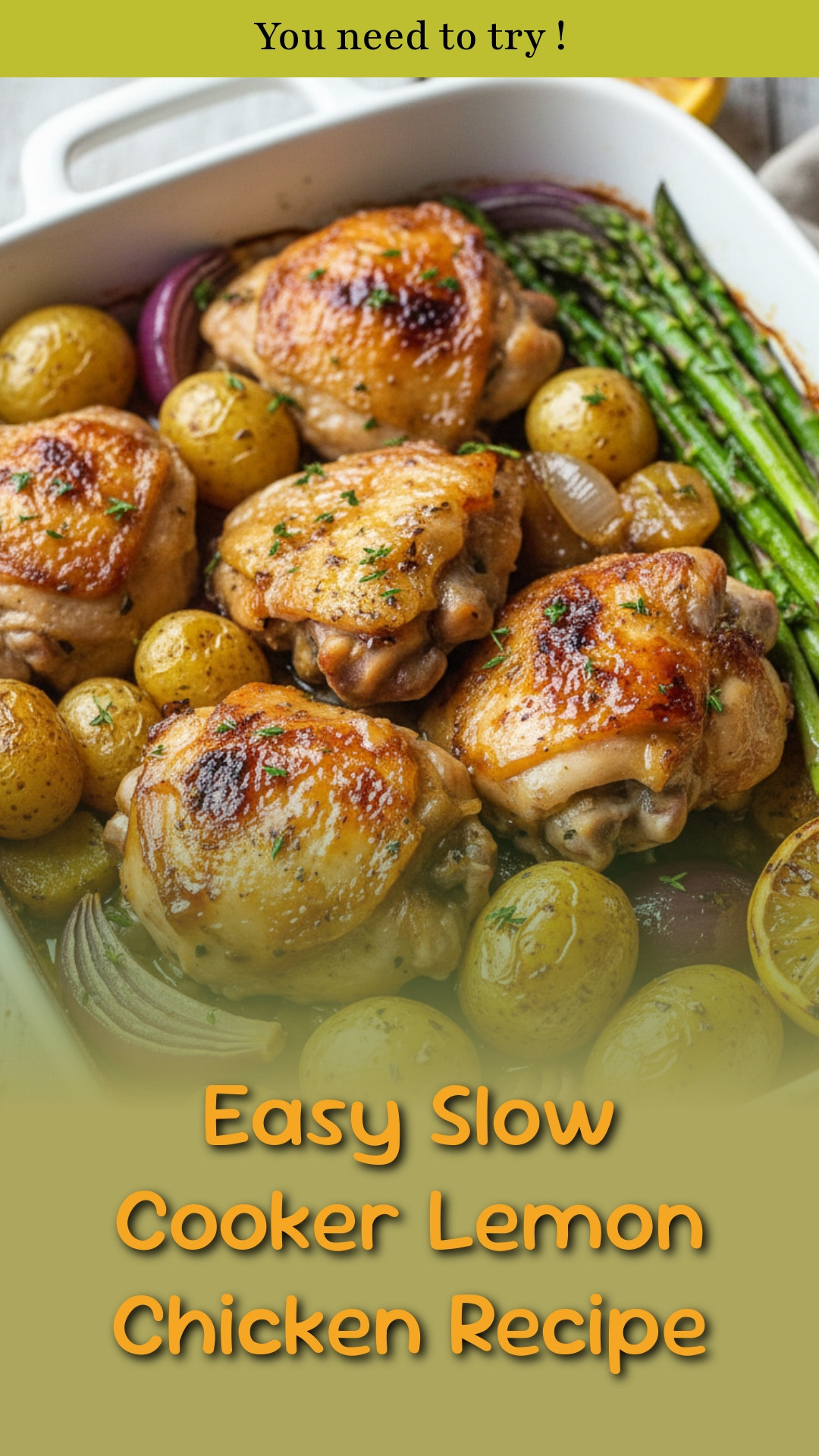 Easy Slow Cooker Lemon Chicken Recipe