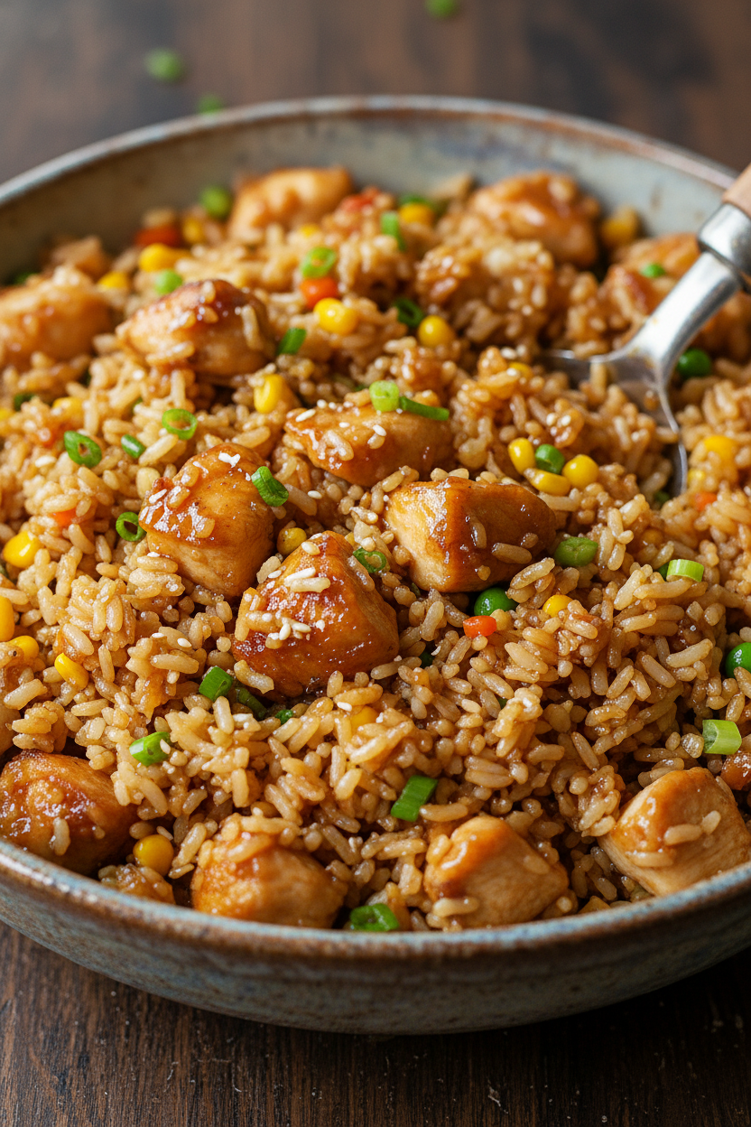 Easy Teriyaki Chicken Fried Rice Dinner