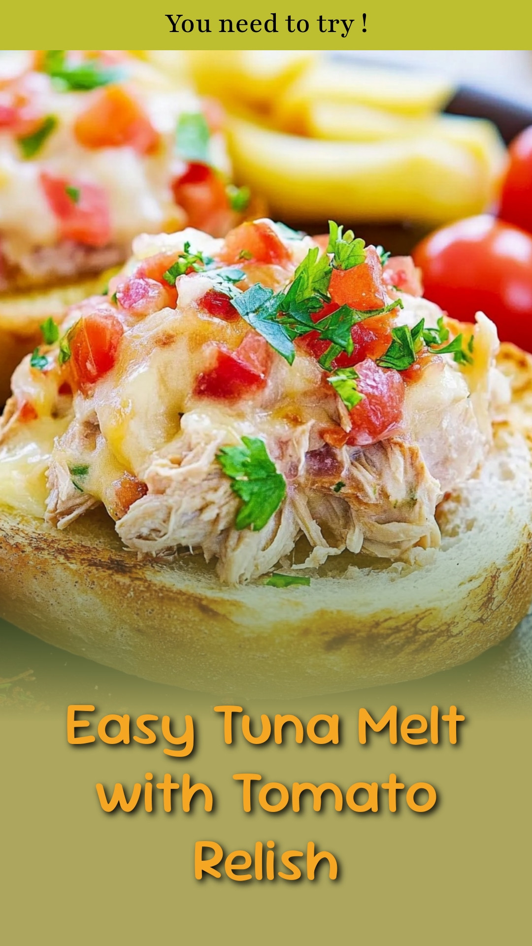 Easy Tuna Melt with Tomato Relish
