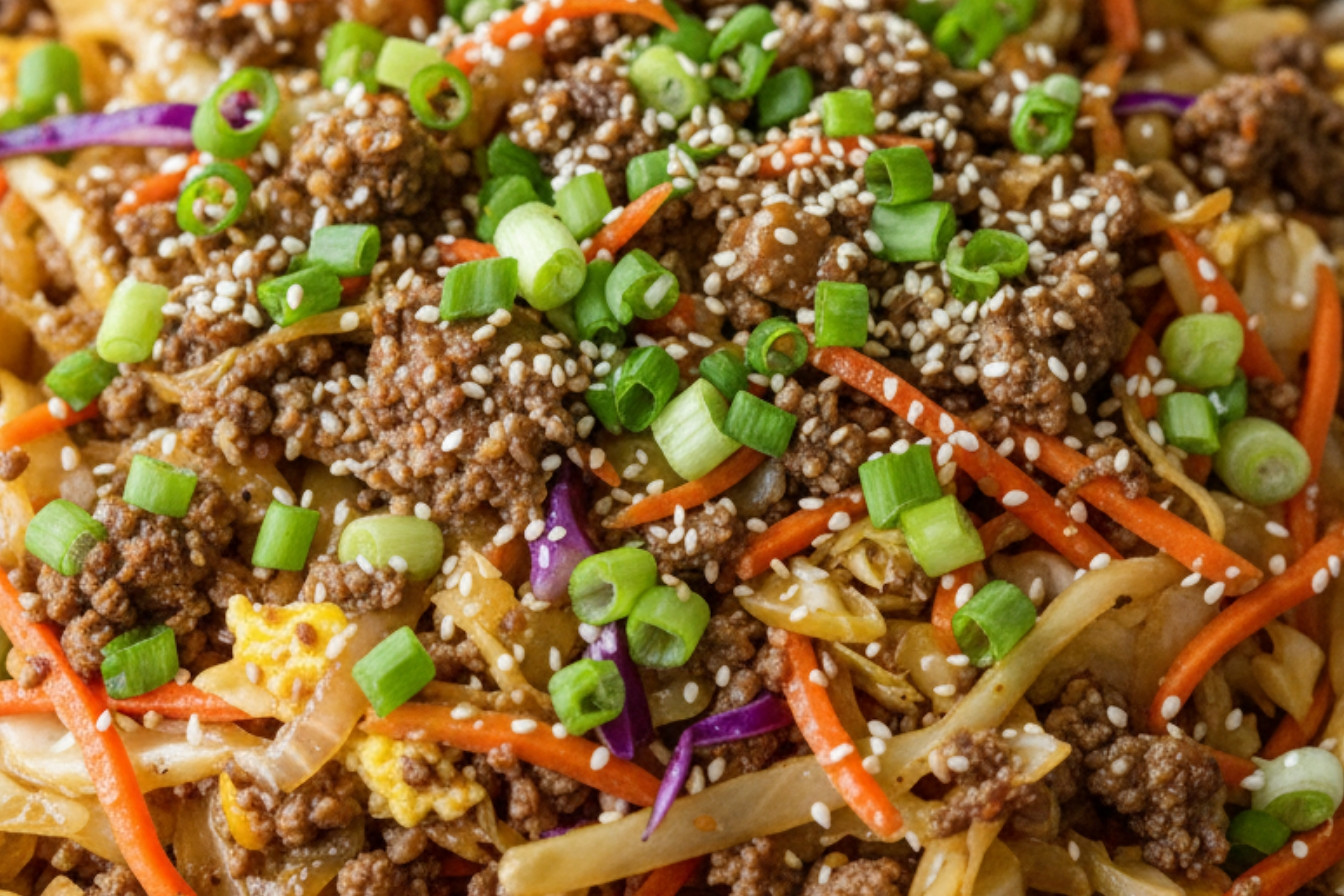 Egg Roll in a Bowl Snack On Meat