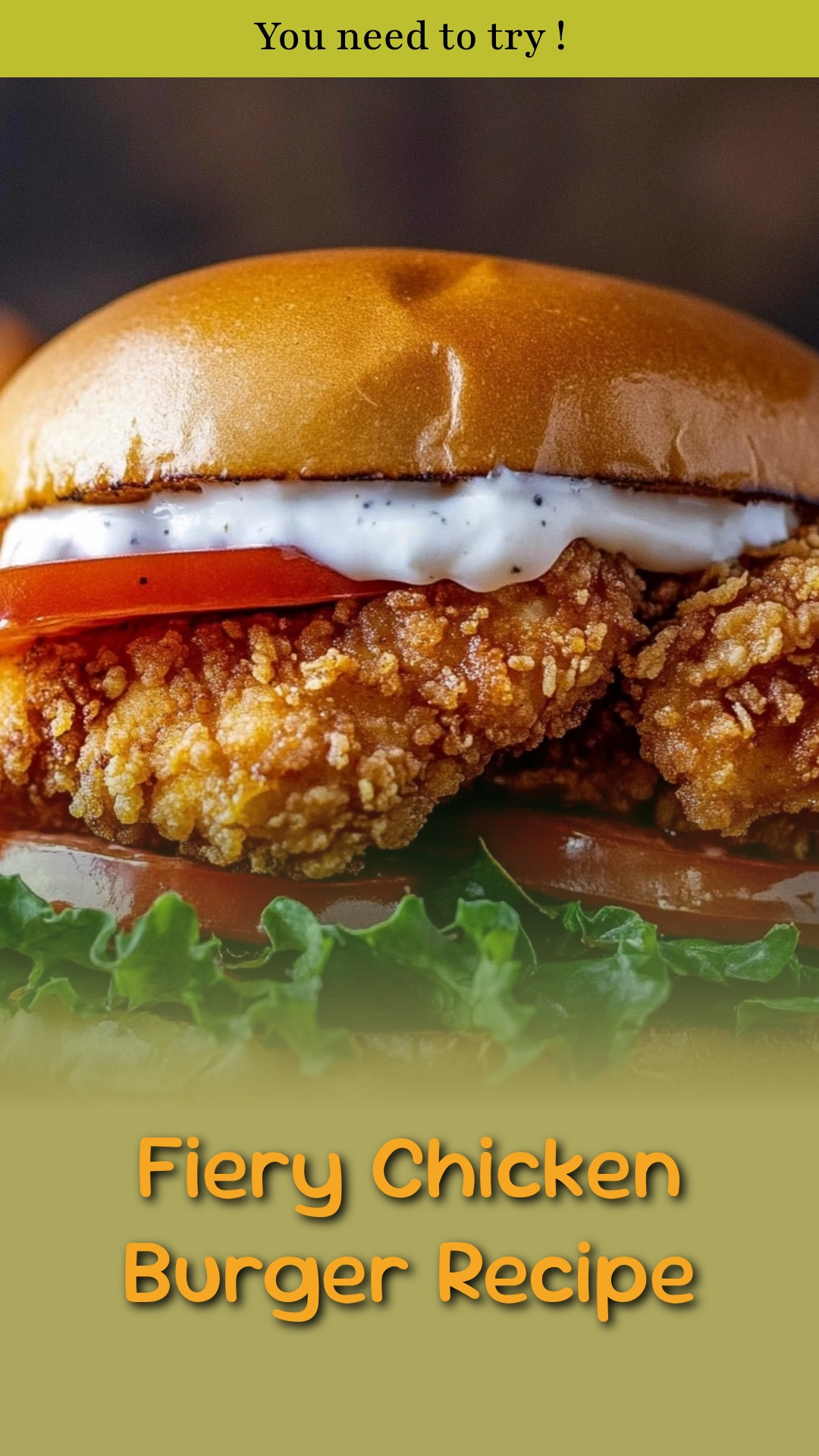 Fiery Chicken Burger Recipe