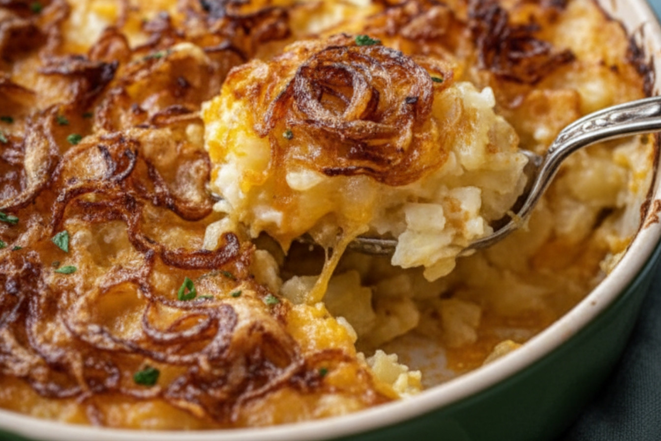 French Onion Funeral Potatoes A Meat Lovers Snack