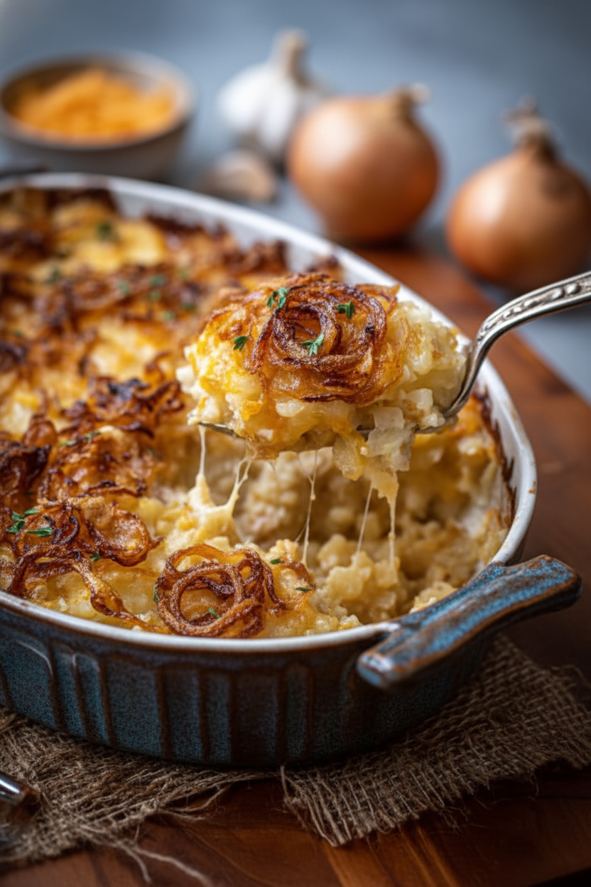 French Onion Funeral Potatoes A Meat Lovers Snack