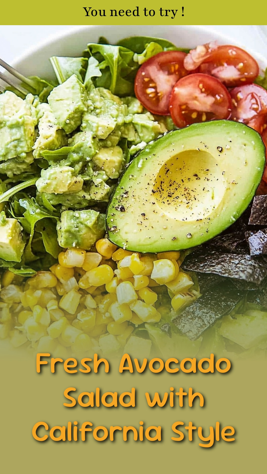 Fresh Avocado Salad with California Style