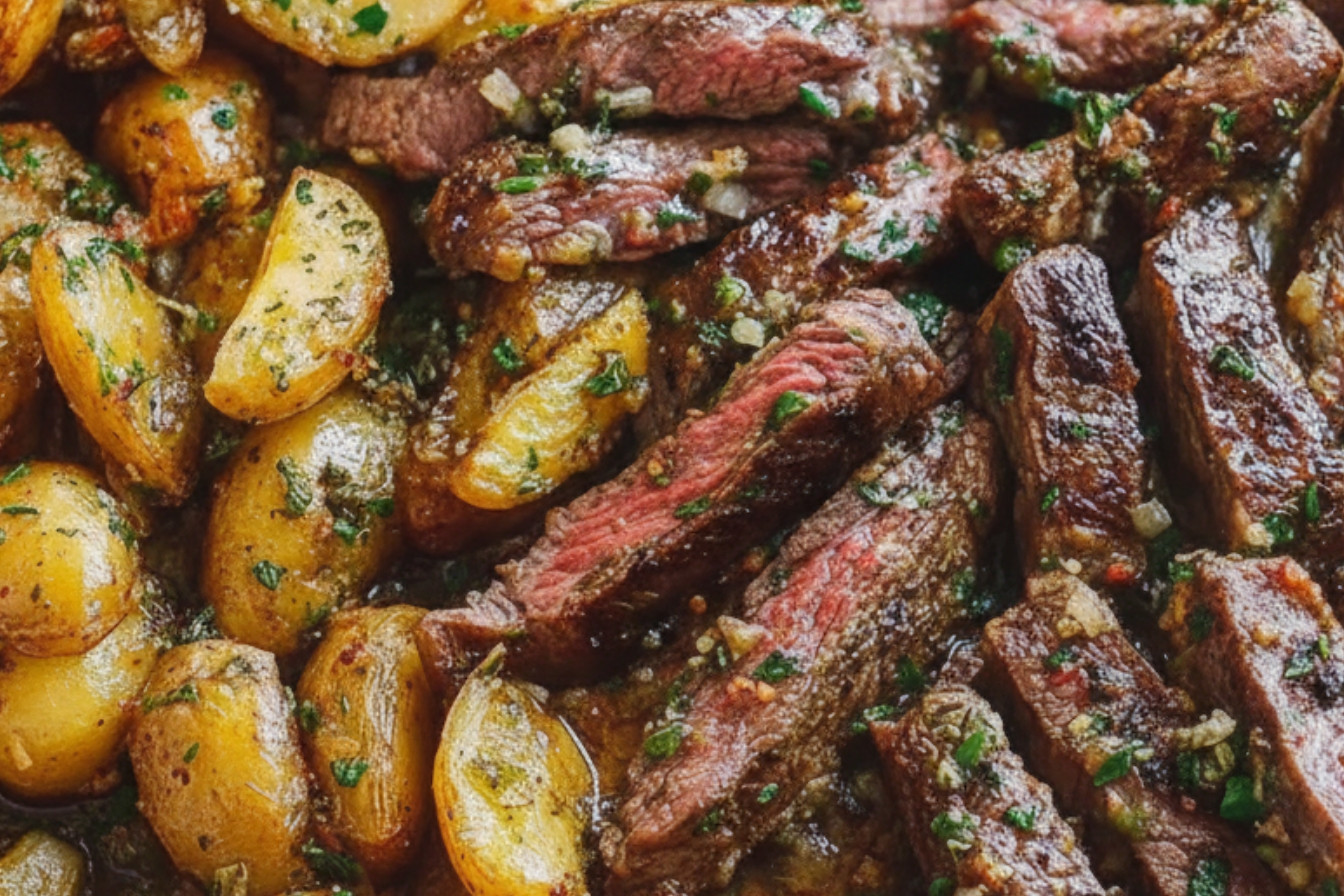 Garlic Butter Steak and Potatoes Skillet Recipe