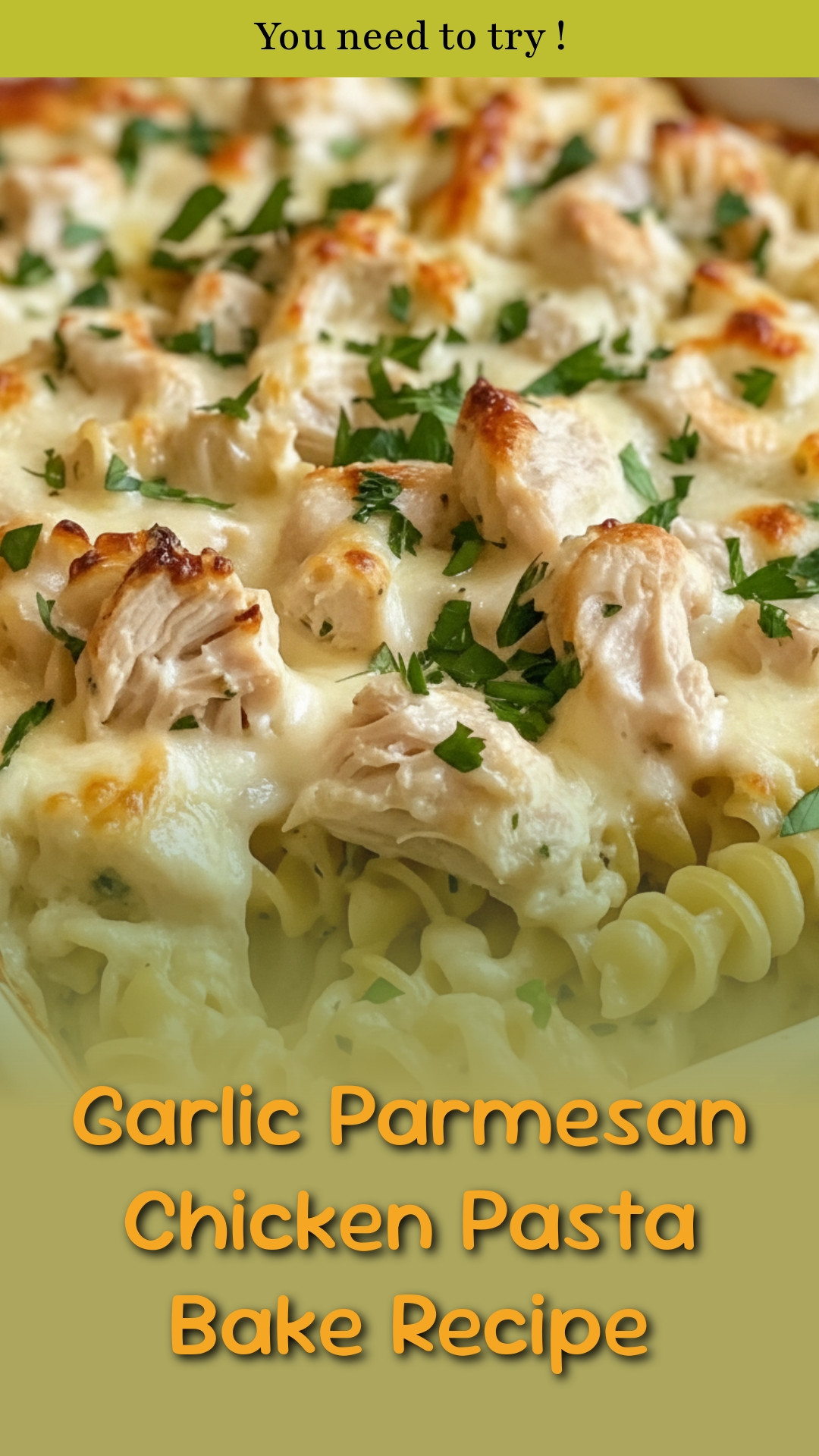 Garlic Parmesan Chicken Pasta Bake Recipe
