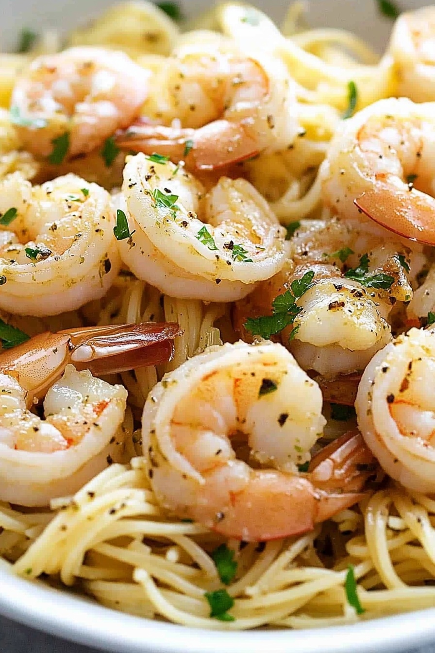 Garlic Shrimp and Pasta