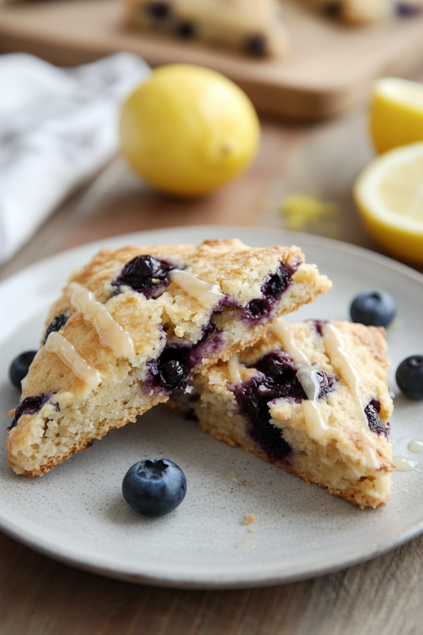 Gluten Free Lemon Blueberry Almond Scones