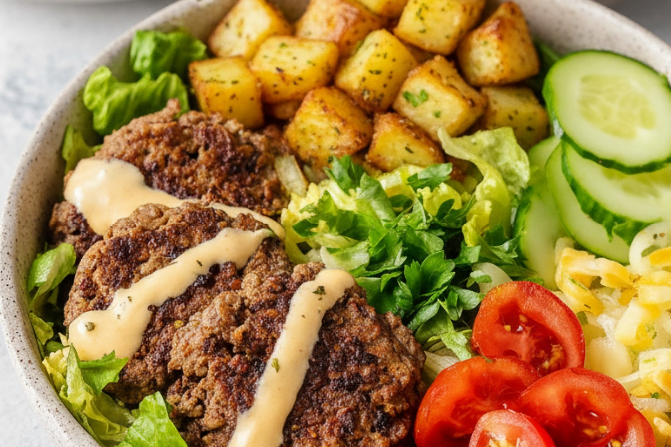 Healthy Burger Bowls with Special Sauce Recipe