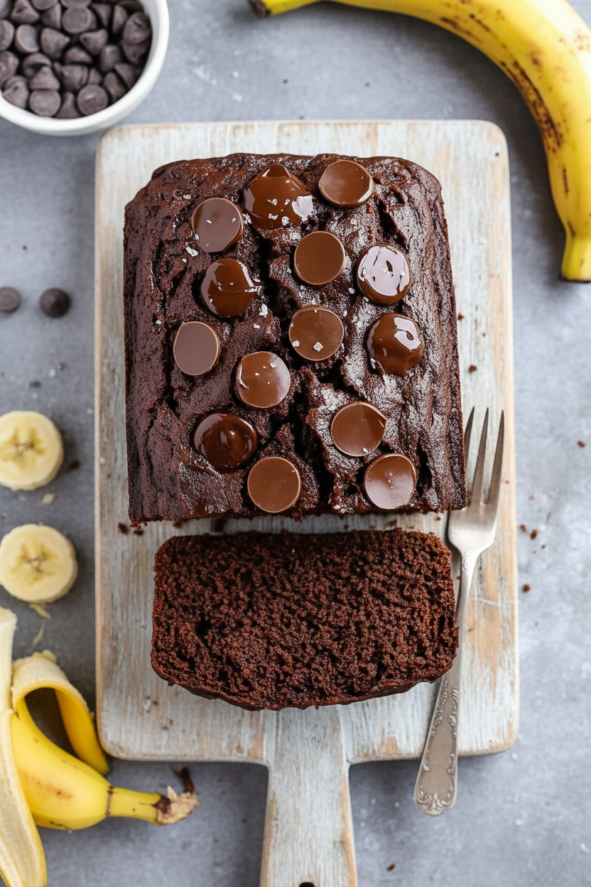 Healthy Chocolate Banana Bread Snack Recipe