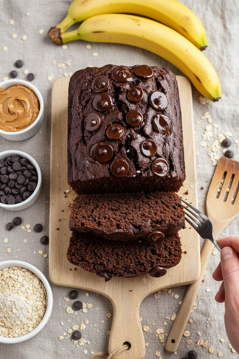 Healthy Chocolate Banana Bread Snack Recipe