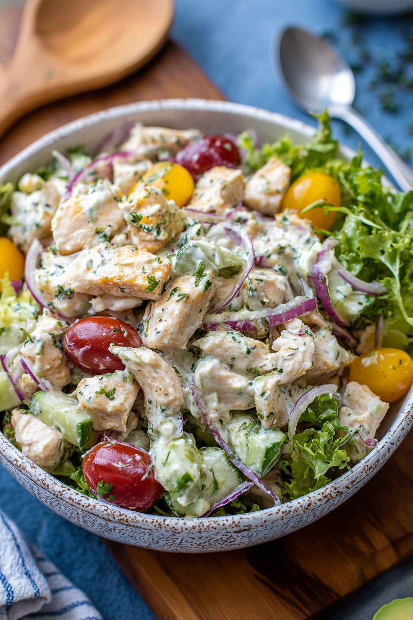 Healthy Ranch Chicken Salad Snack Recipe