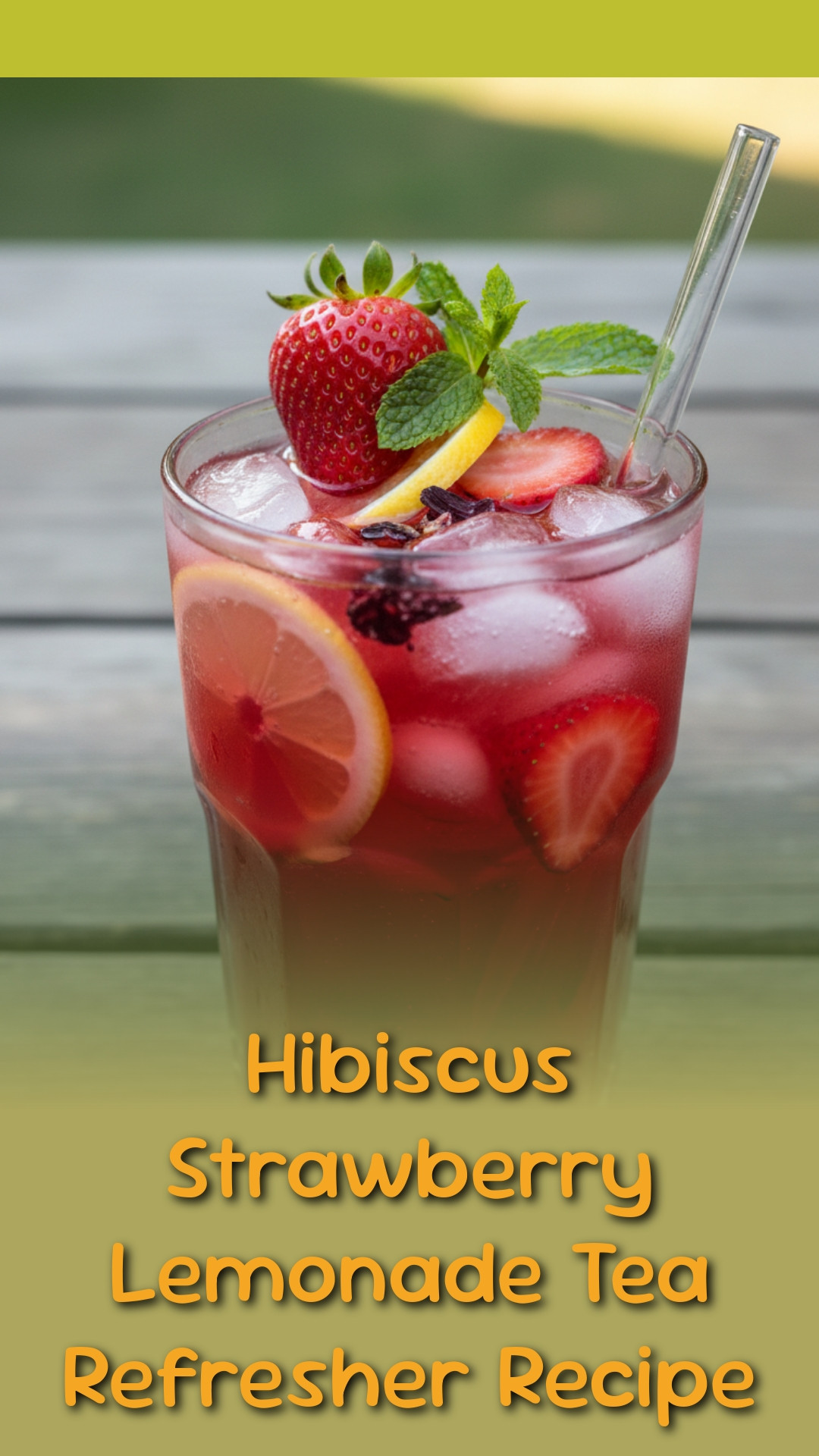 Hibiscus Strawberry Lemonade Tea Refresher Recipe