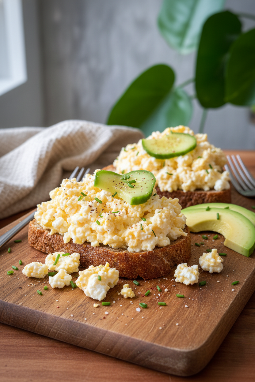 High Protein Egg Salad with Cottage Cheese No Mayo
