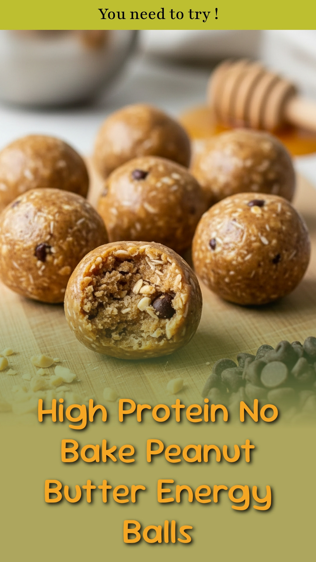 High Protein No Bake Peanut Butter Energy Balls