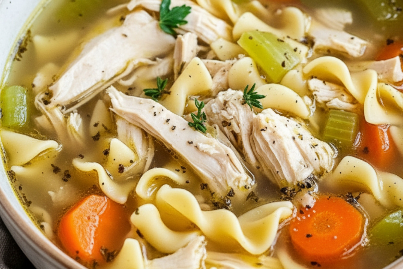 Homemade Crockpot Chicken Noodle Soup Recipe