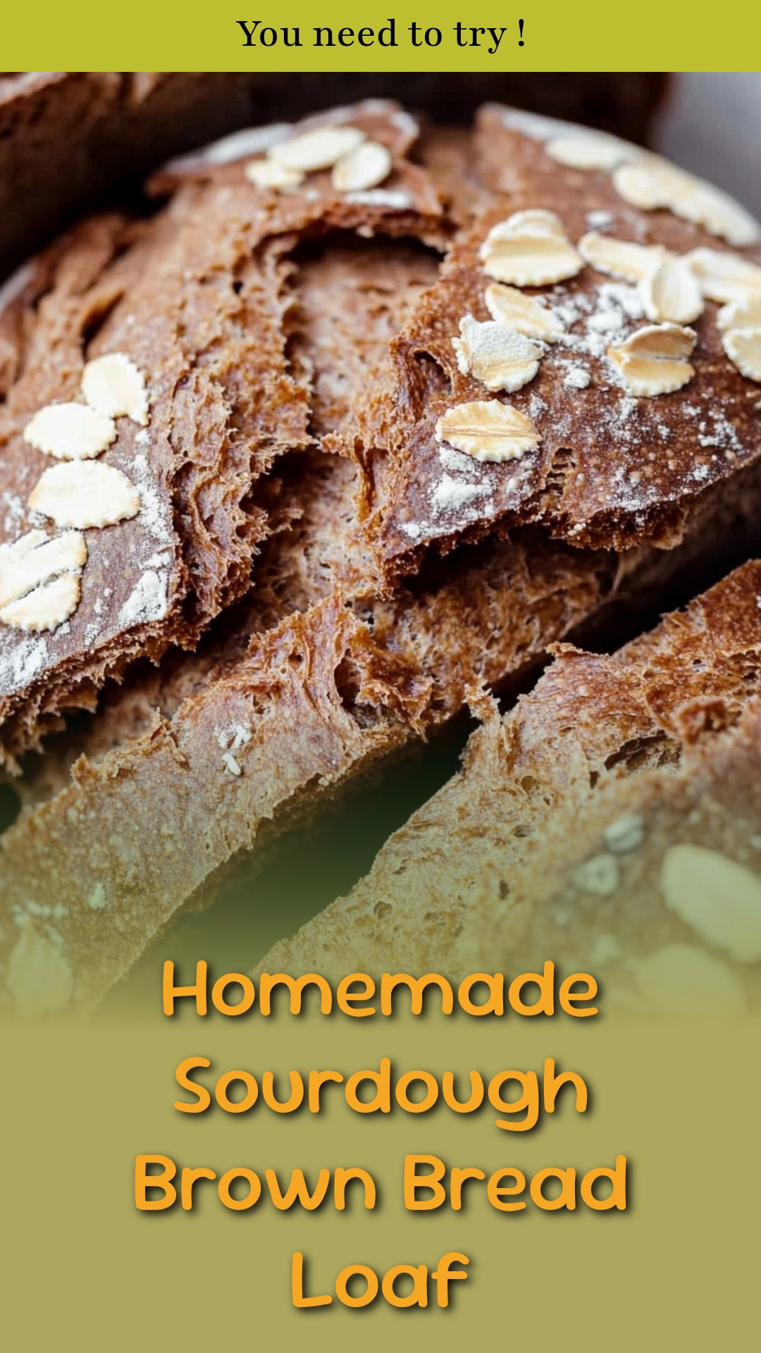 Homemade Sourdough Brown Bread Loaf