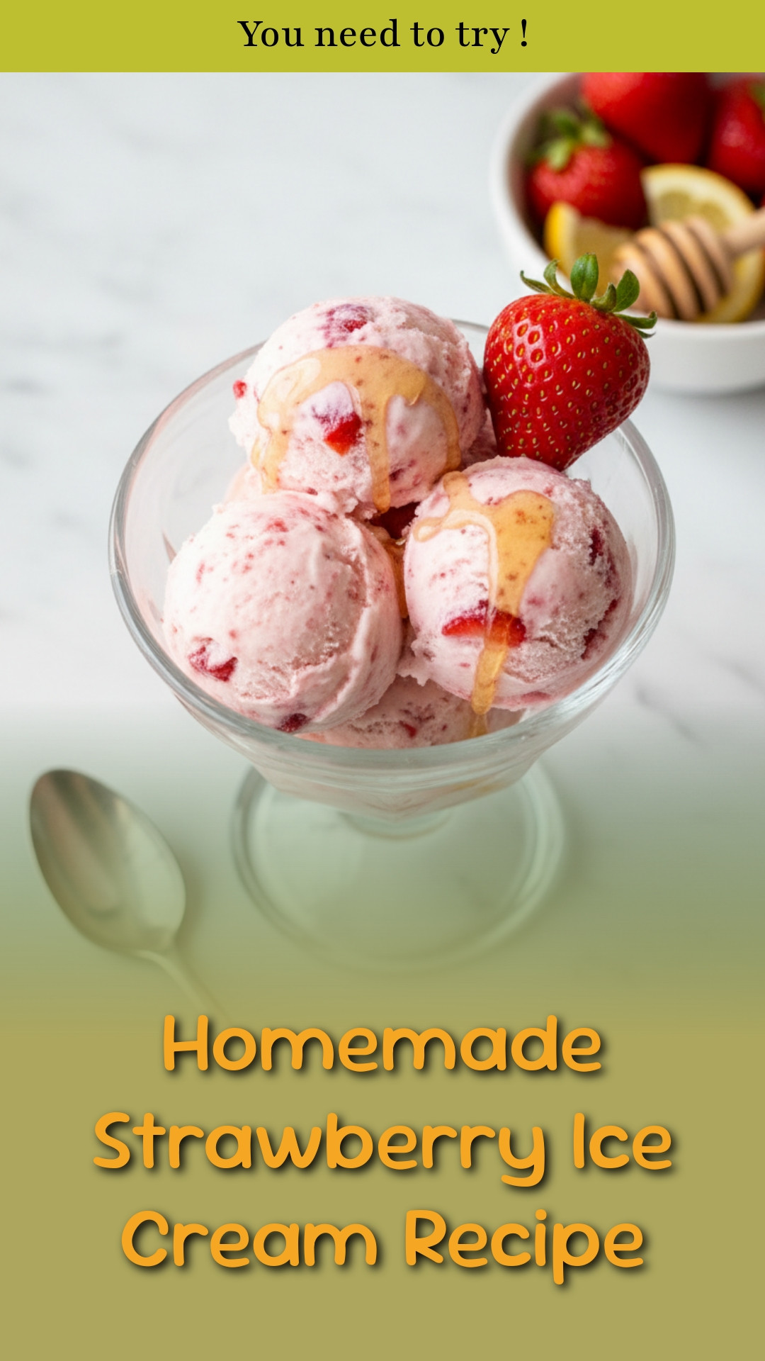 Homemade Strawberry Ice Cream Recipe