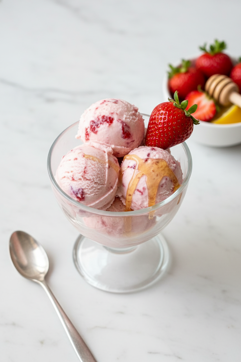 Homemade Strawberry Ice Cream Recipe