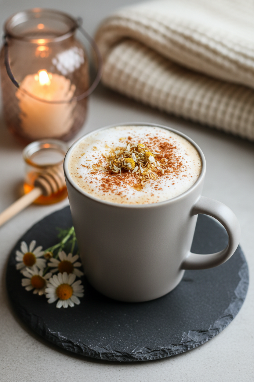 Honey Chamomile Tea Latte for Cozy Nights