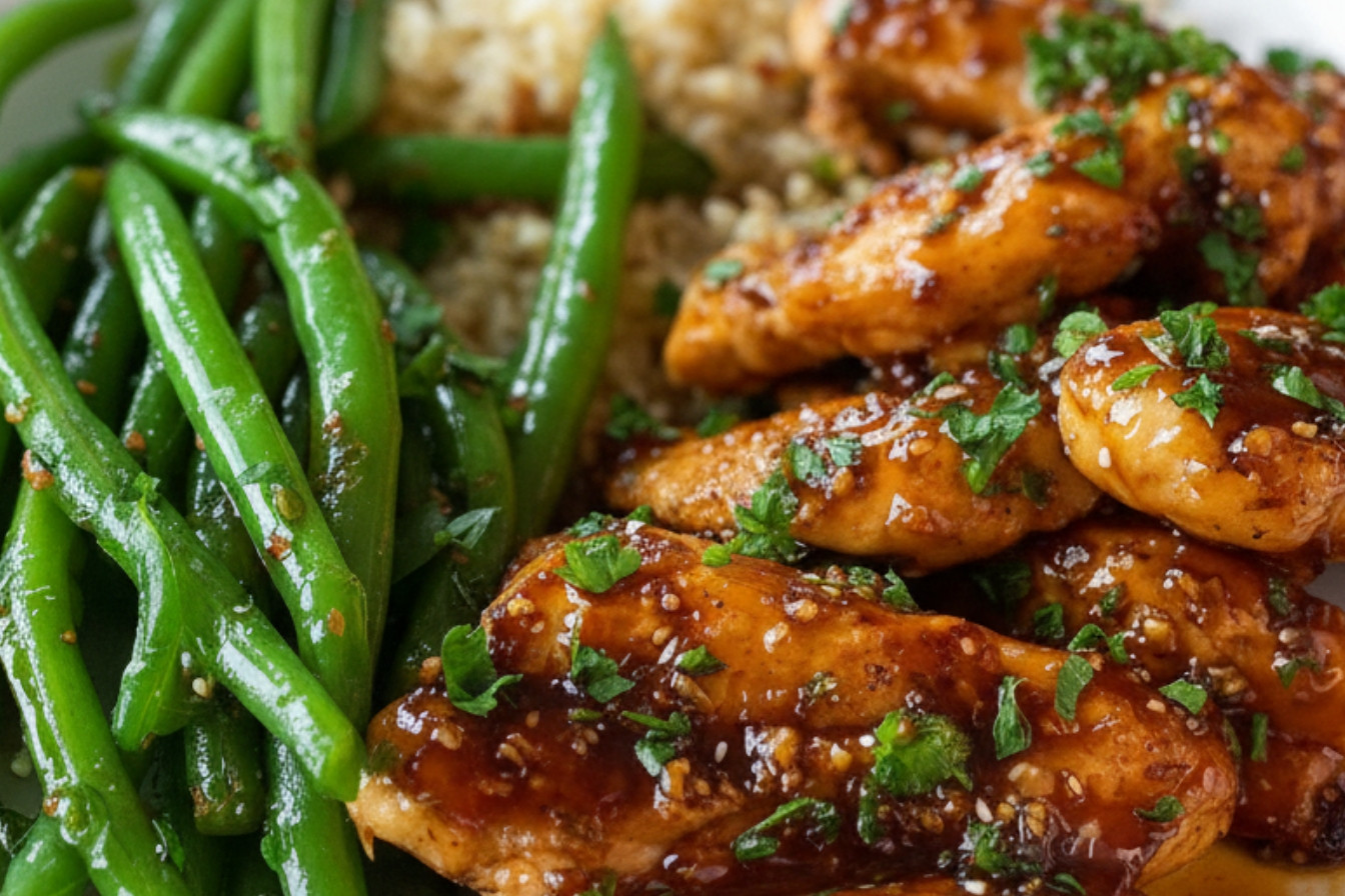 Honey Garlic Chicken and Green Beans Recipe