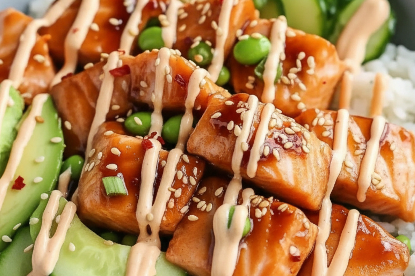 Honey Sriracha Salmon Bowl Recipe