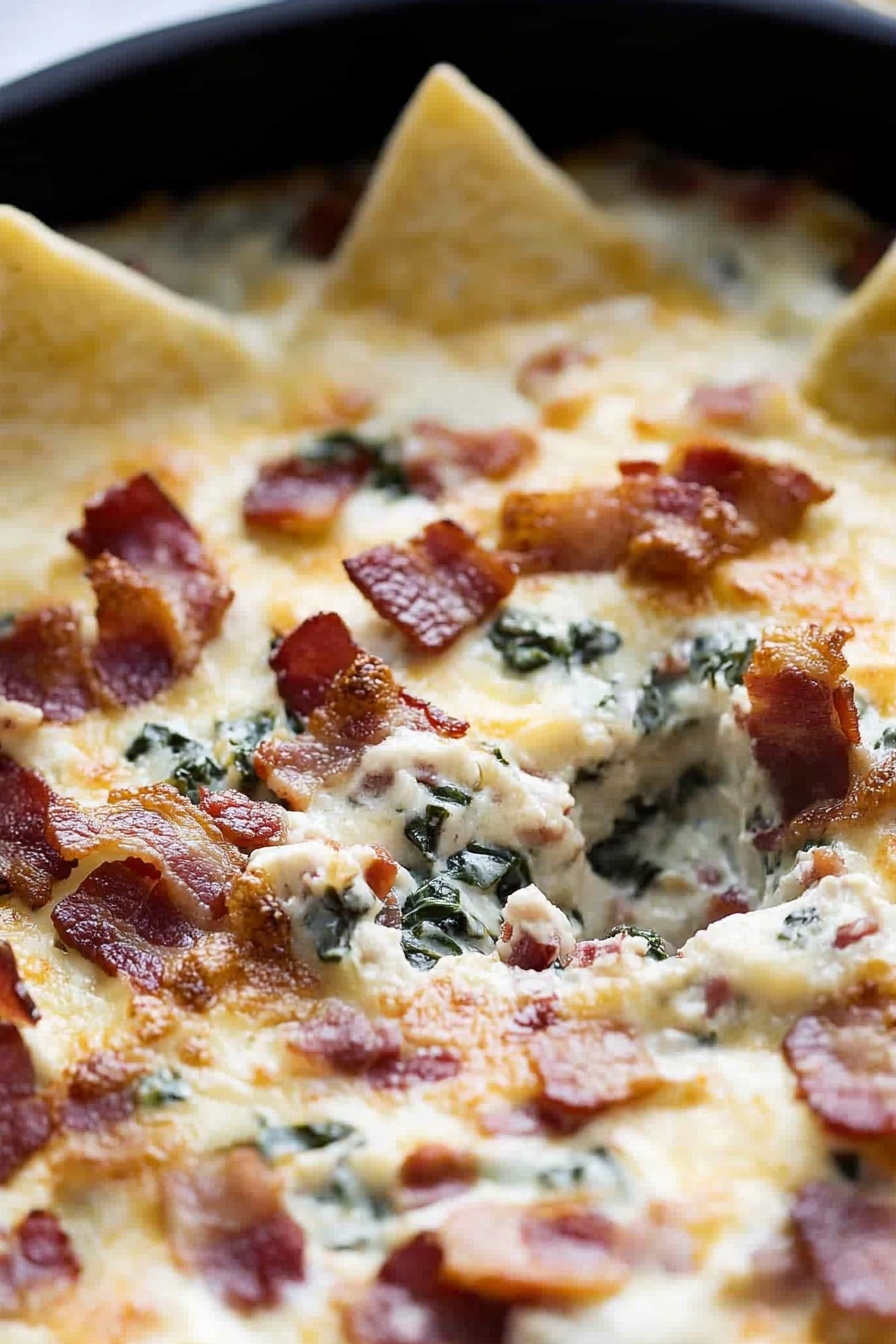 Hot Spinach and Bacon Dip