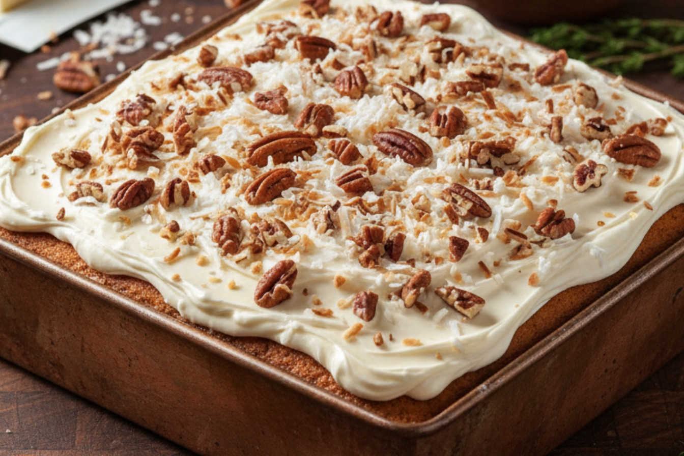 Italian Cream Sheet Cake Recipe Snack On Meat