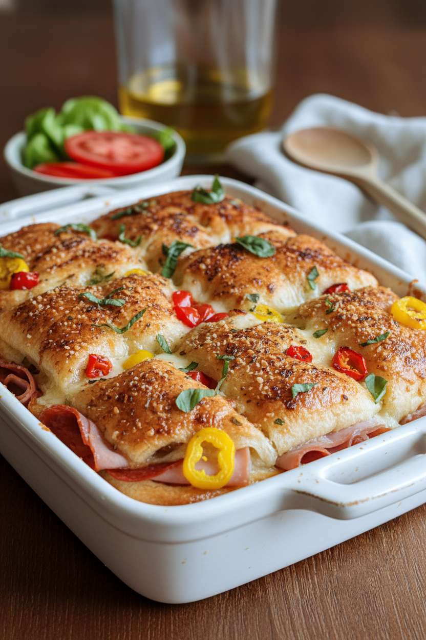 Italian Crescent Roll Sandwich Bake Recipe