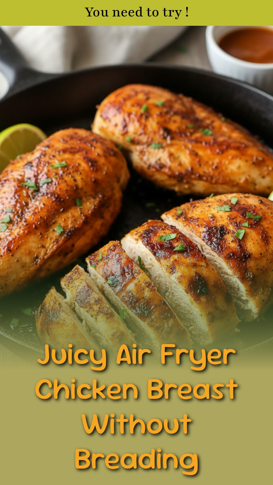 Juicy Air Fryer Chicken Breast Without Breading