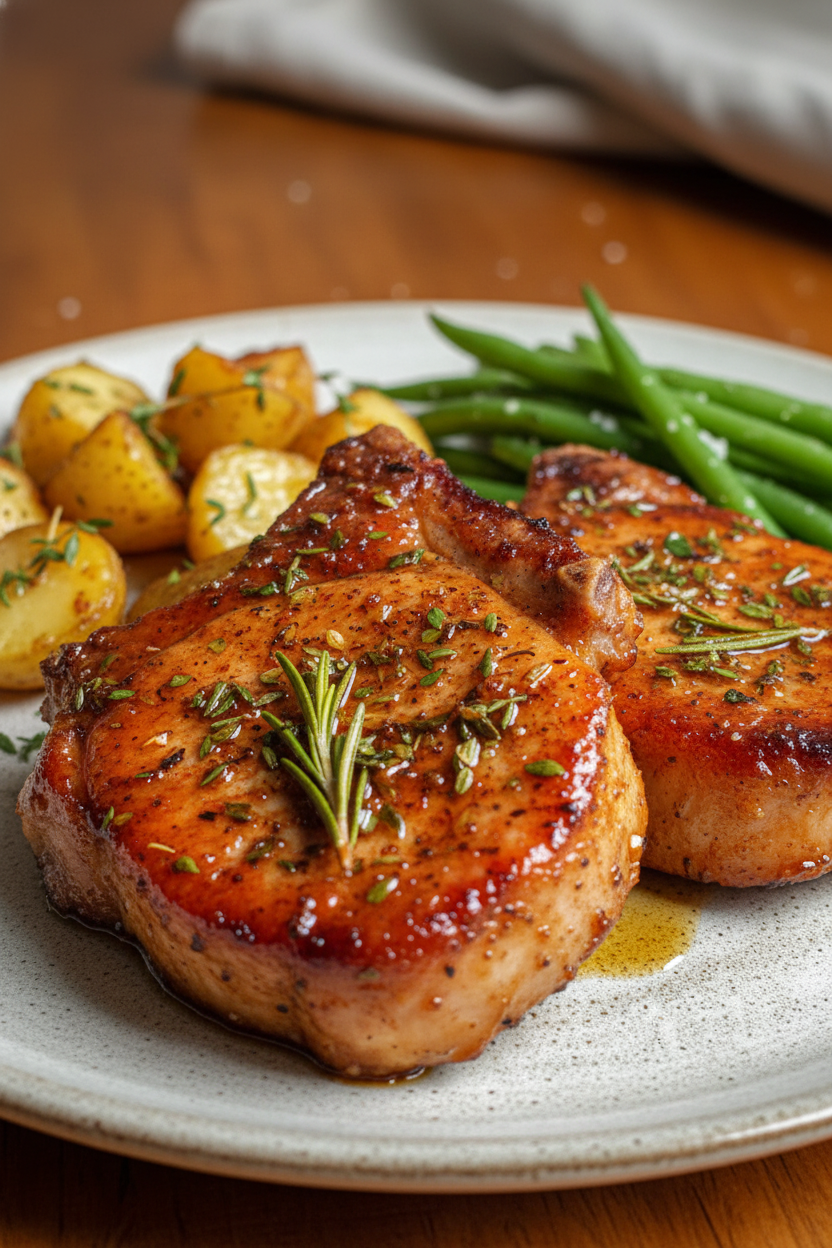 Juicy Oven Baked Pork Chops Recipe