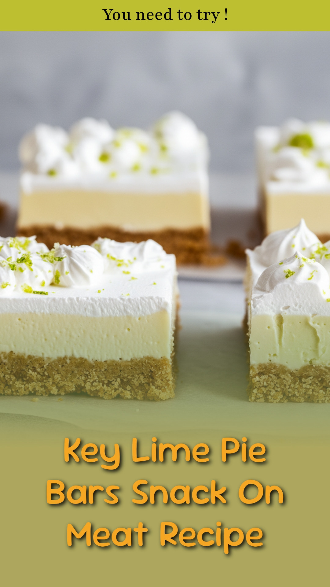 Key Lime Pie Bars Snack On Meat Recipe