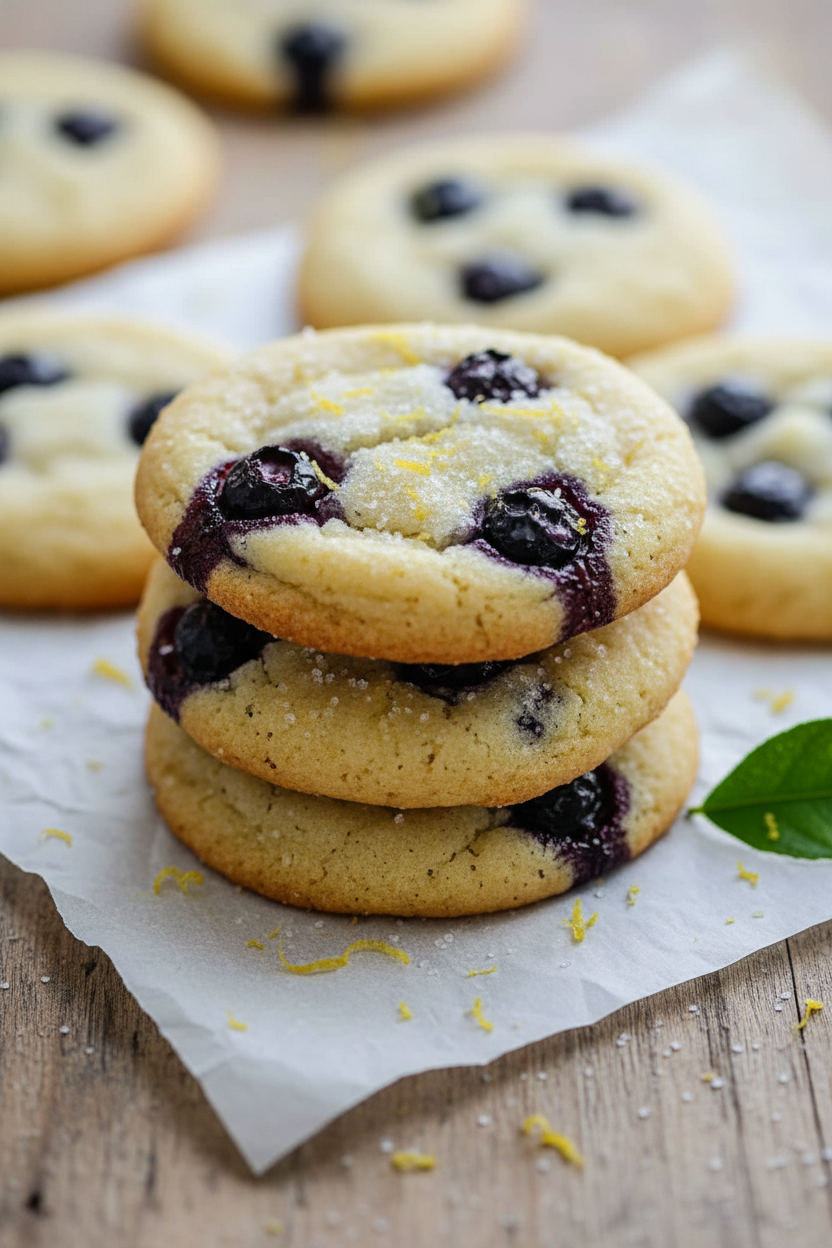 Lemon Blueberry Cookies From Snack On Meat