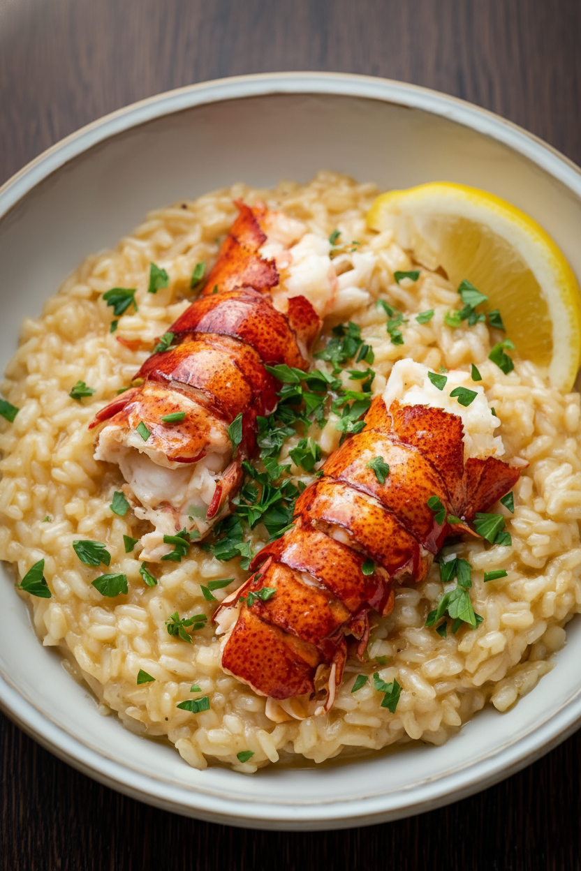 Lemon Butter Lobster Risotto Recipe