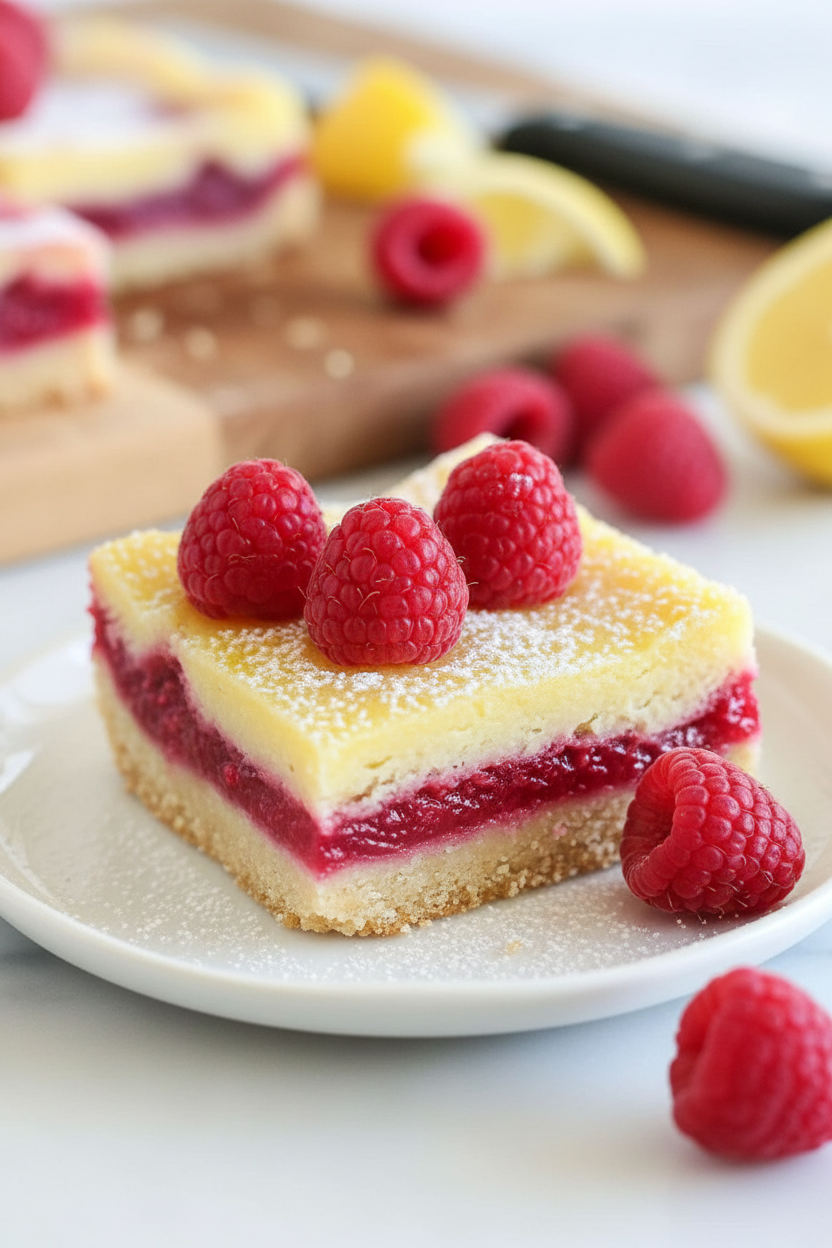Lemon Raspberry Bars A Sunny Twist