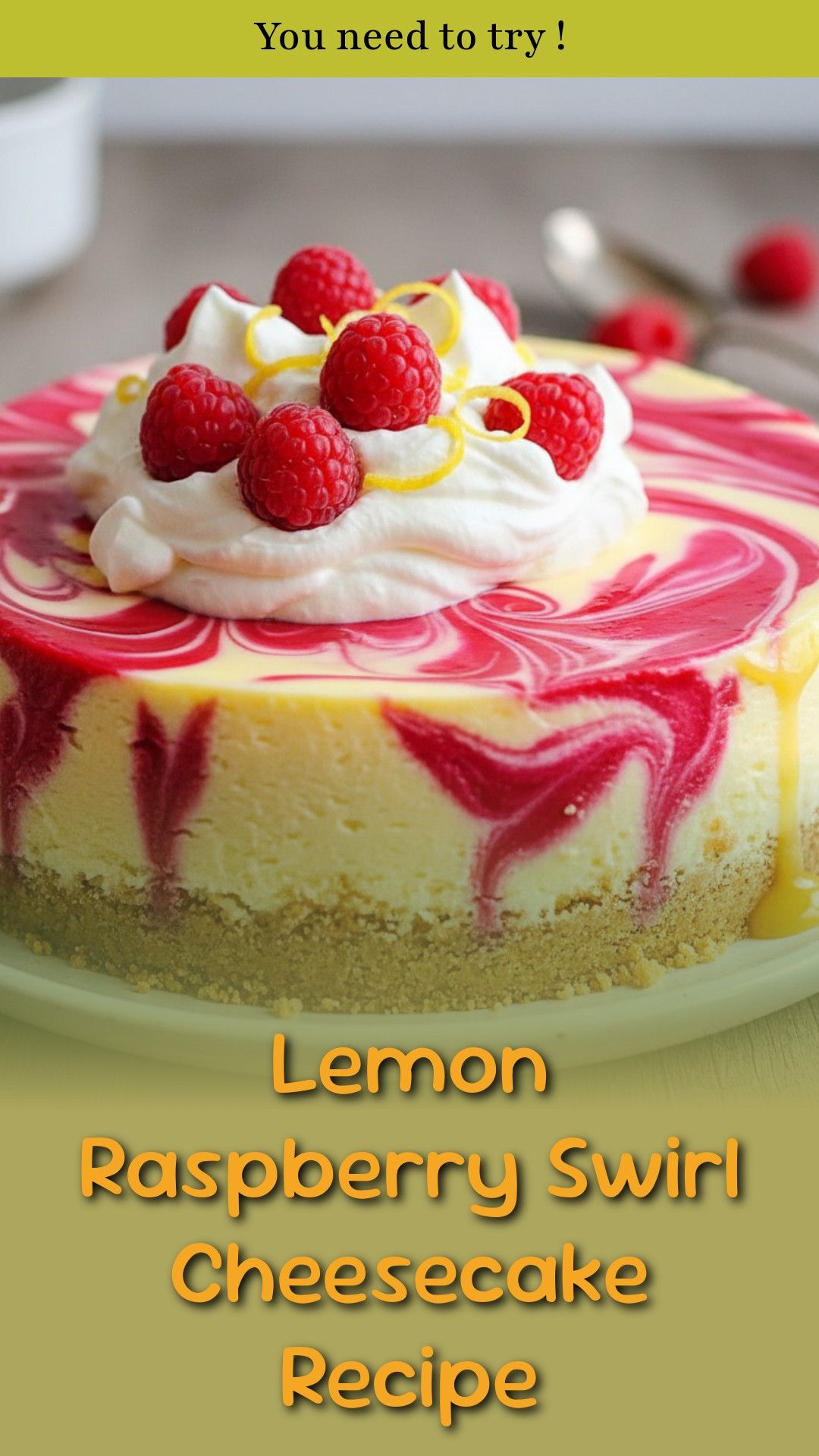 Lemon Raspberry Swirl Cheesecake Recipe