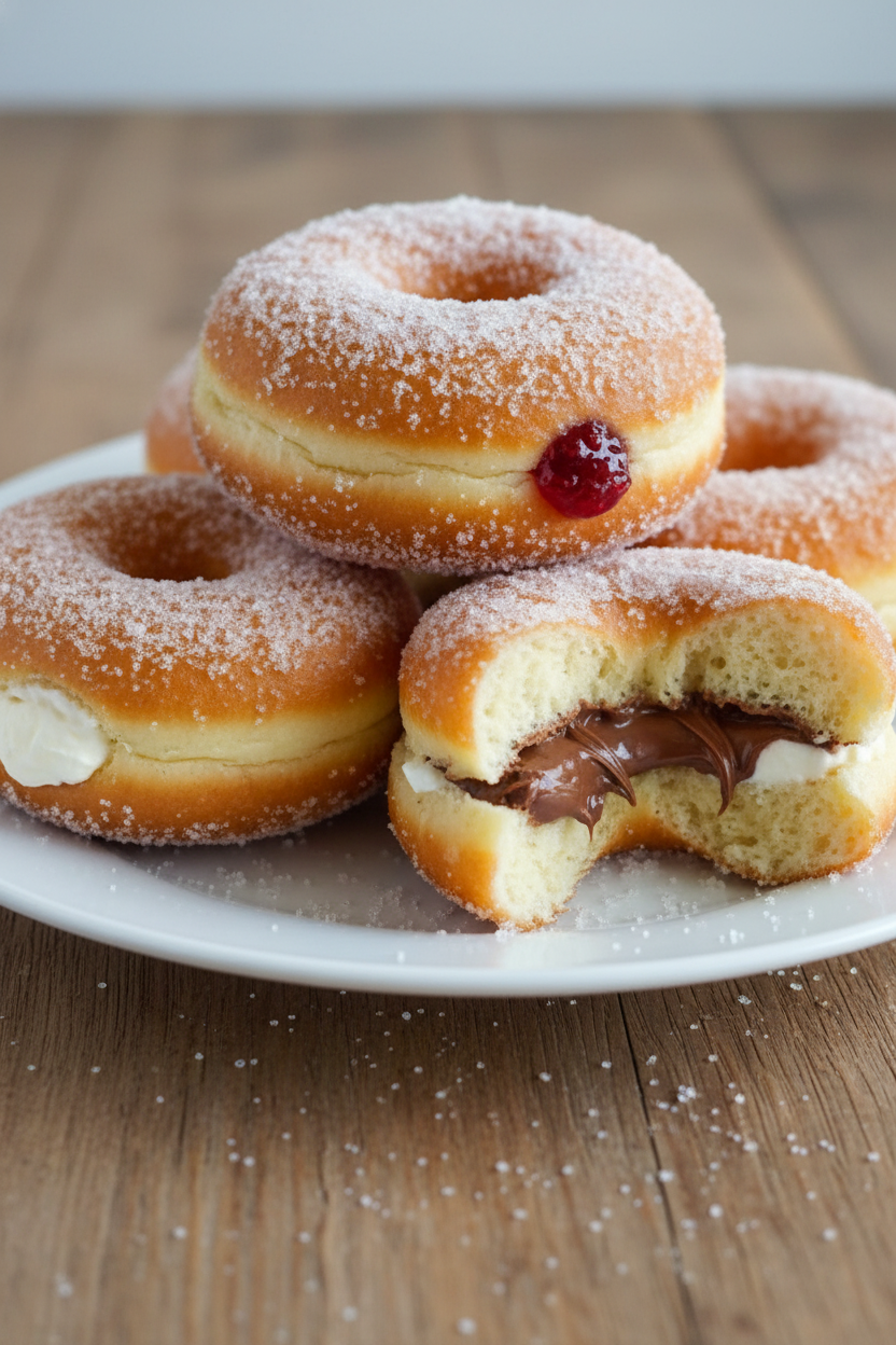 Light Fluffy Yeast Doughnuts Recipe Snack On Meat