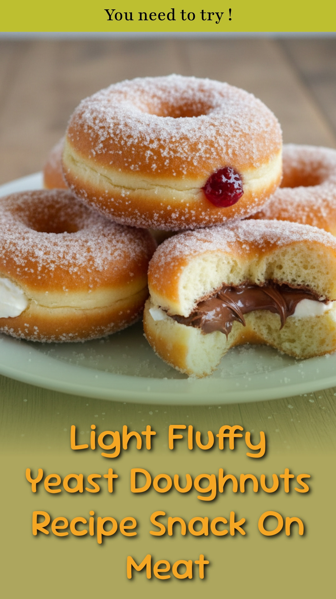Light Fluffy Yeast Doughnuts Recipe Snack On Meat