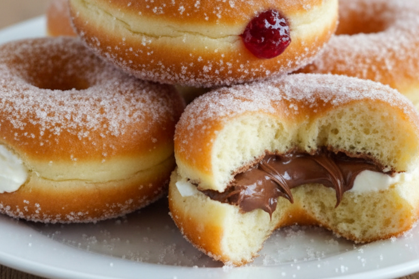 Light Fluffy Yeast Doughnuts Recipe Snack On Meat