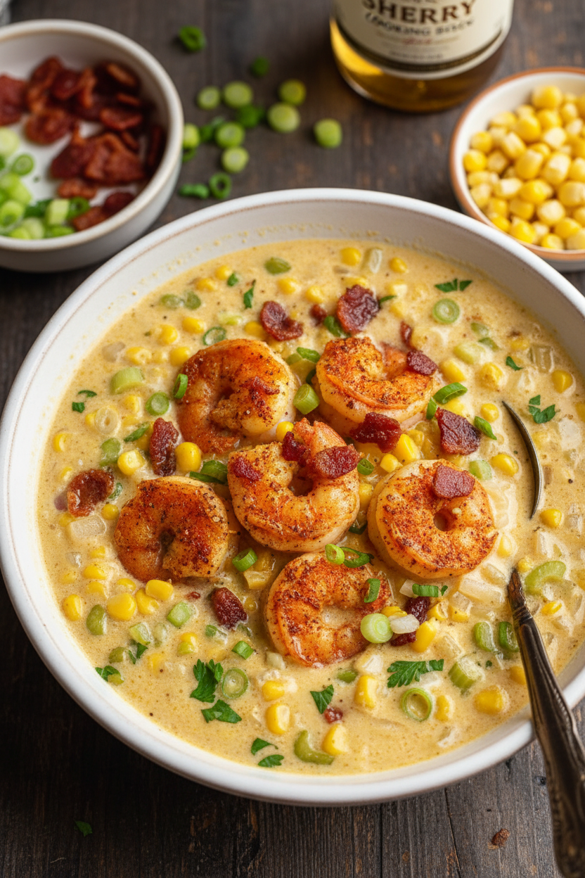 Louisiana Shrimp Corn Bisque Recipe