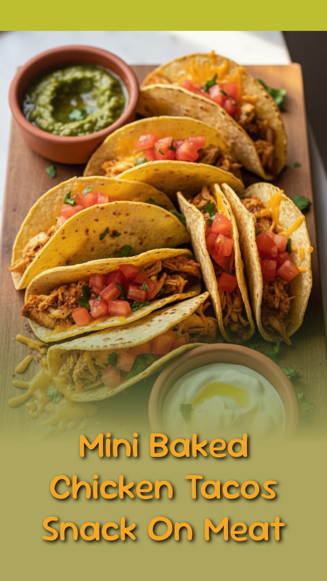 Mini Baked Chicken Tacos Snack On Meat