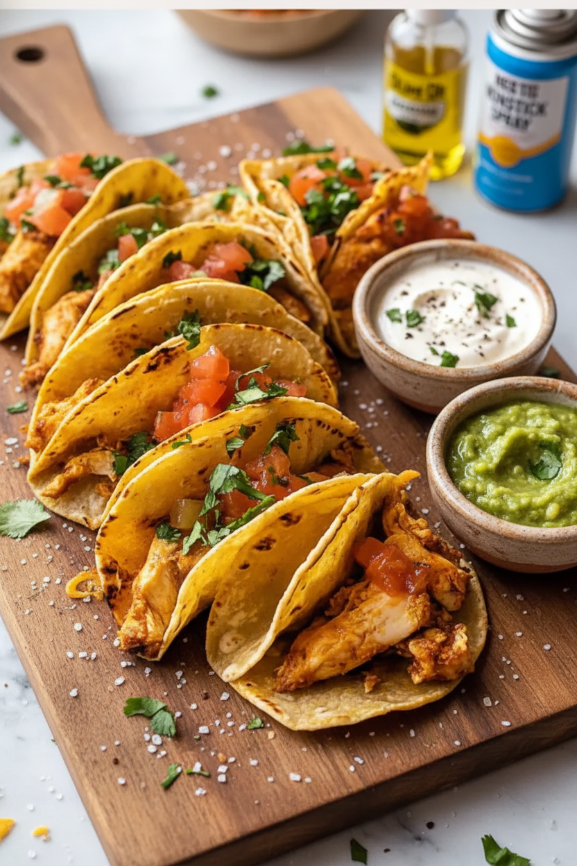 Mini Baked Chicken Tacos Snack On Meat