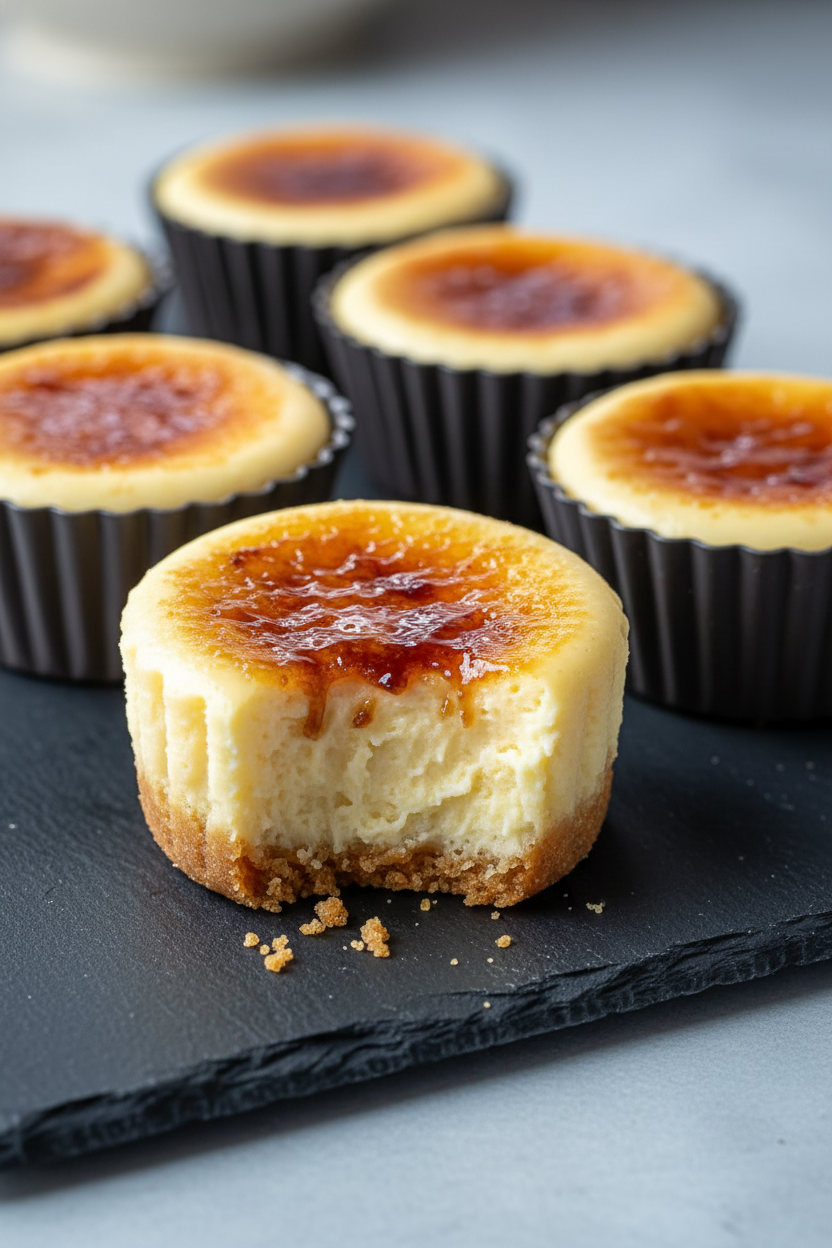 Mini Crème Brûlée Cheesecakes Elegant Treat