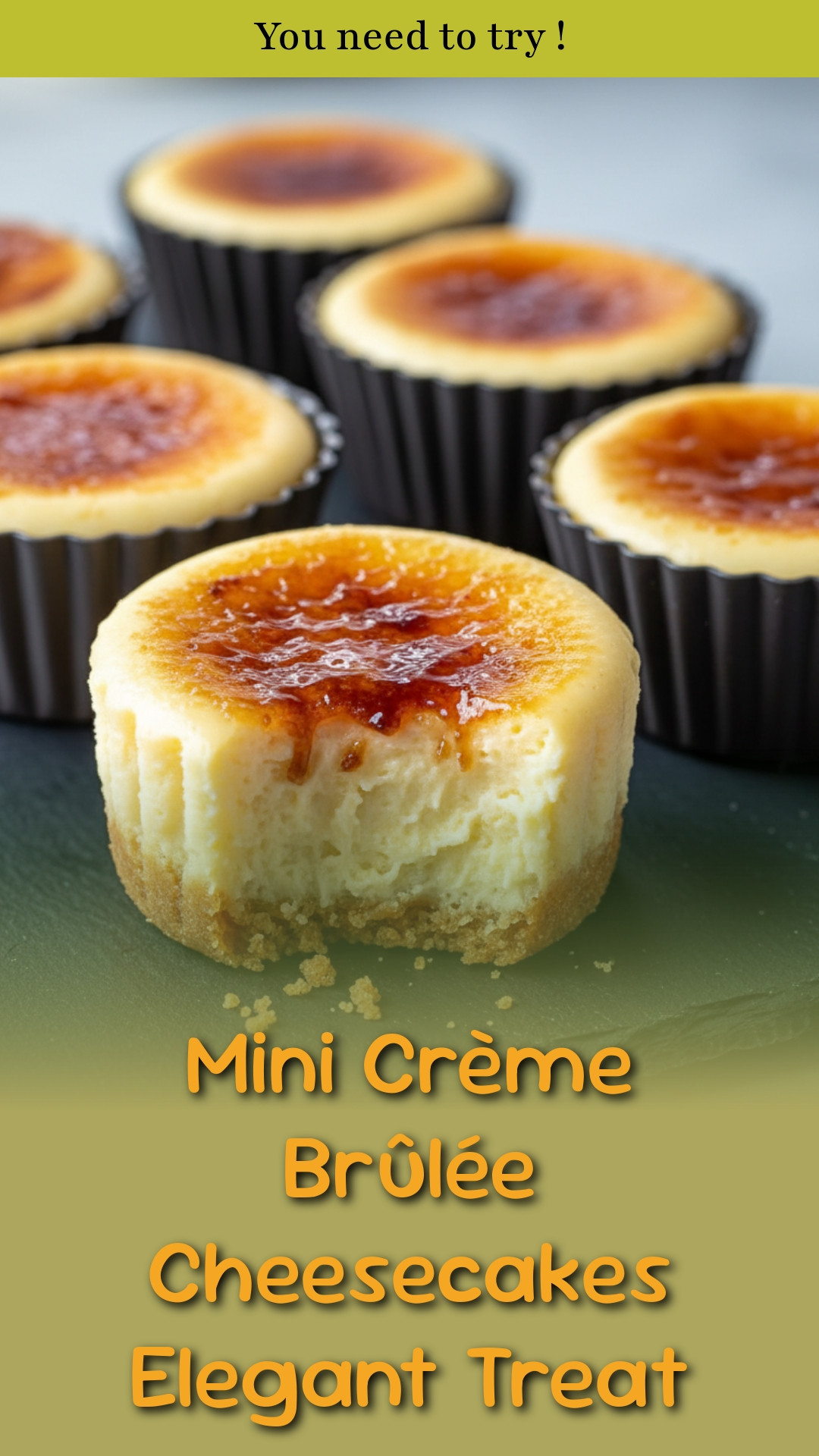 Mini Crème Brûlée Cheesecakes Elegant Treat