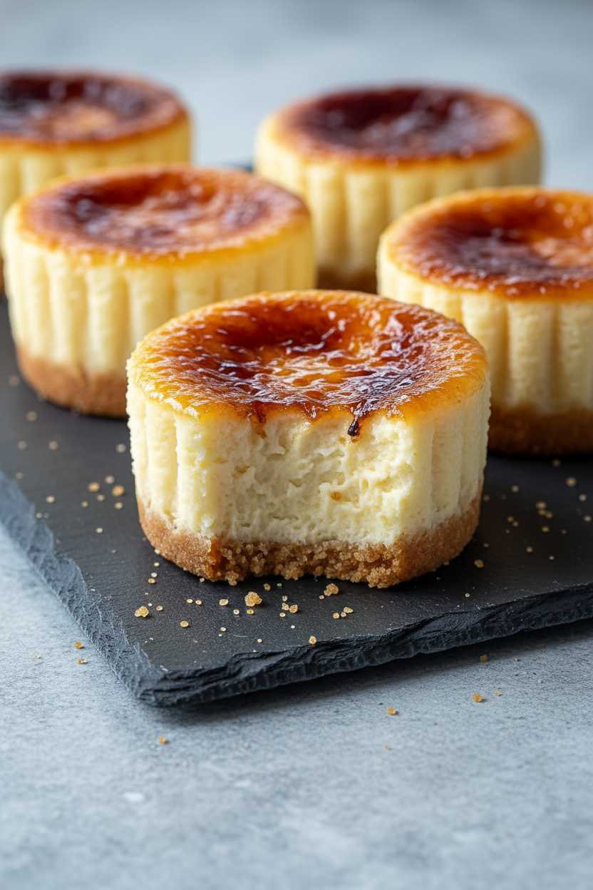 Mini Crème Brûlée Cheesecakes Elegant Treat