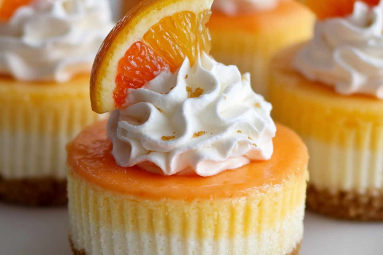 No-Bake Orange Creamsicle Mini Cheesecakes