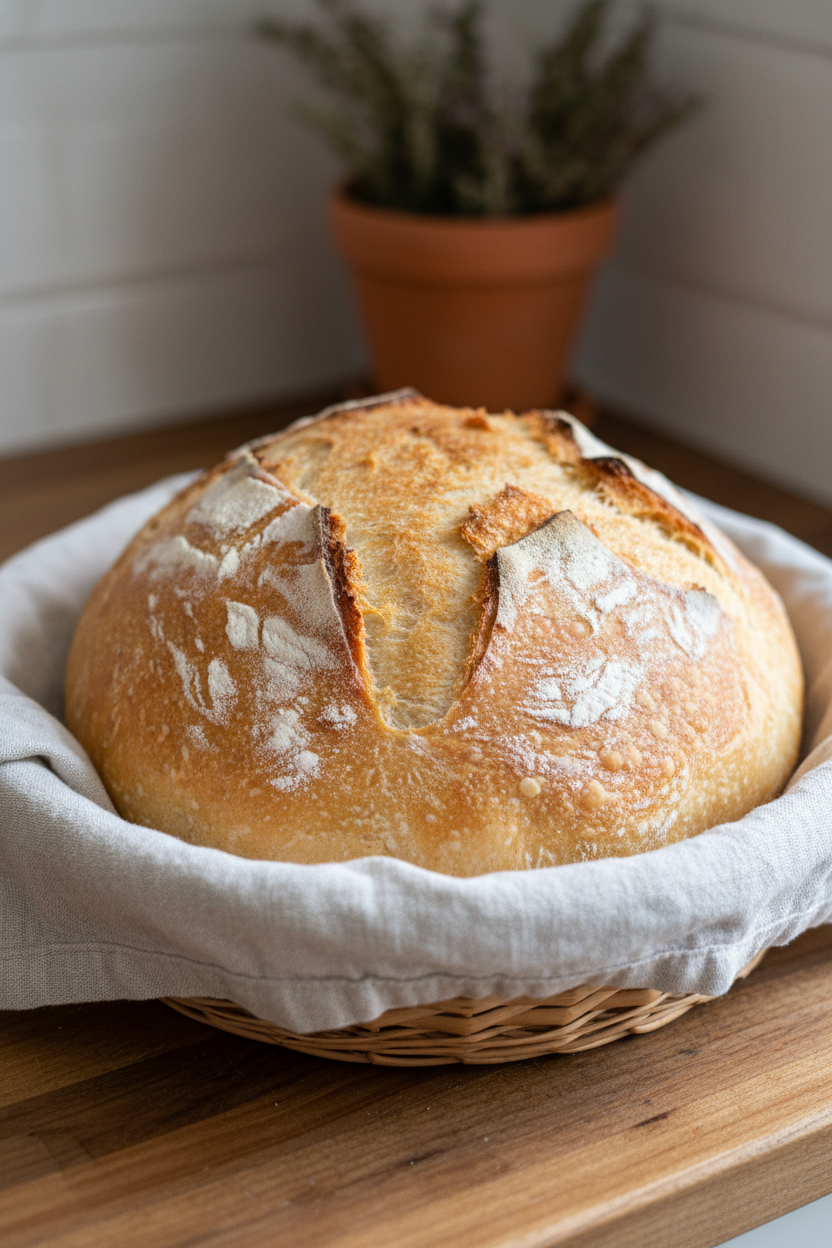 No Knead Artisan Bread 3 Ingredients