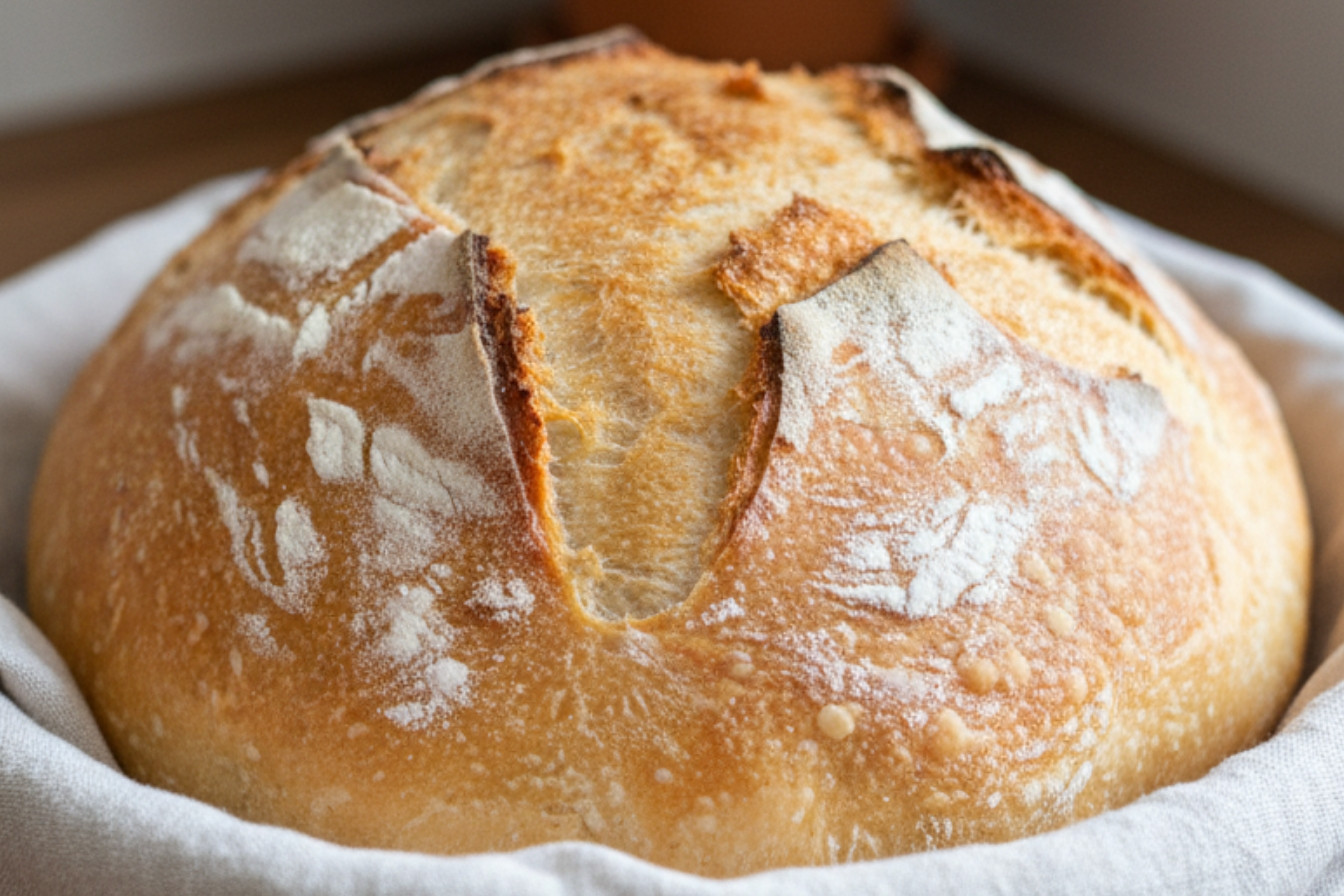 No Knead Artisan Bread 3 Ingredients