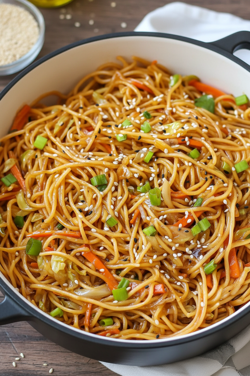 One Pot Teriyaki Noodles with Meat